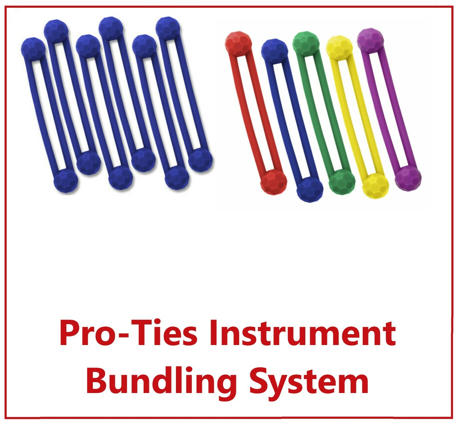 Dental Pro-Ties Instrument Ties Bundling System (Pack of 6) Autoclavable 275F