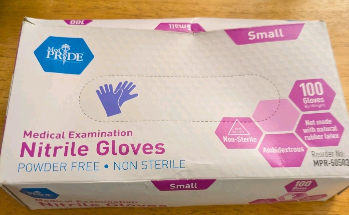 MedPride Powder-Free Nitrile Exam Gloves Small Pack of 100