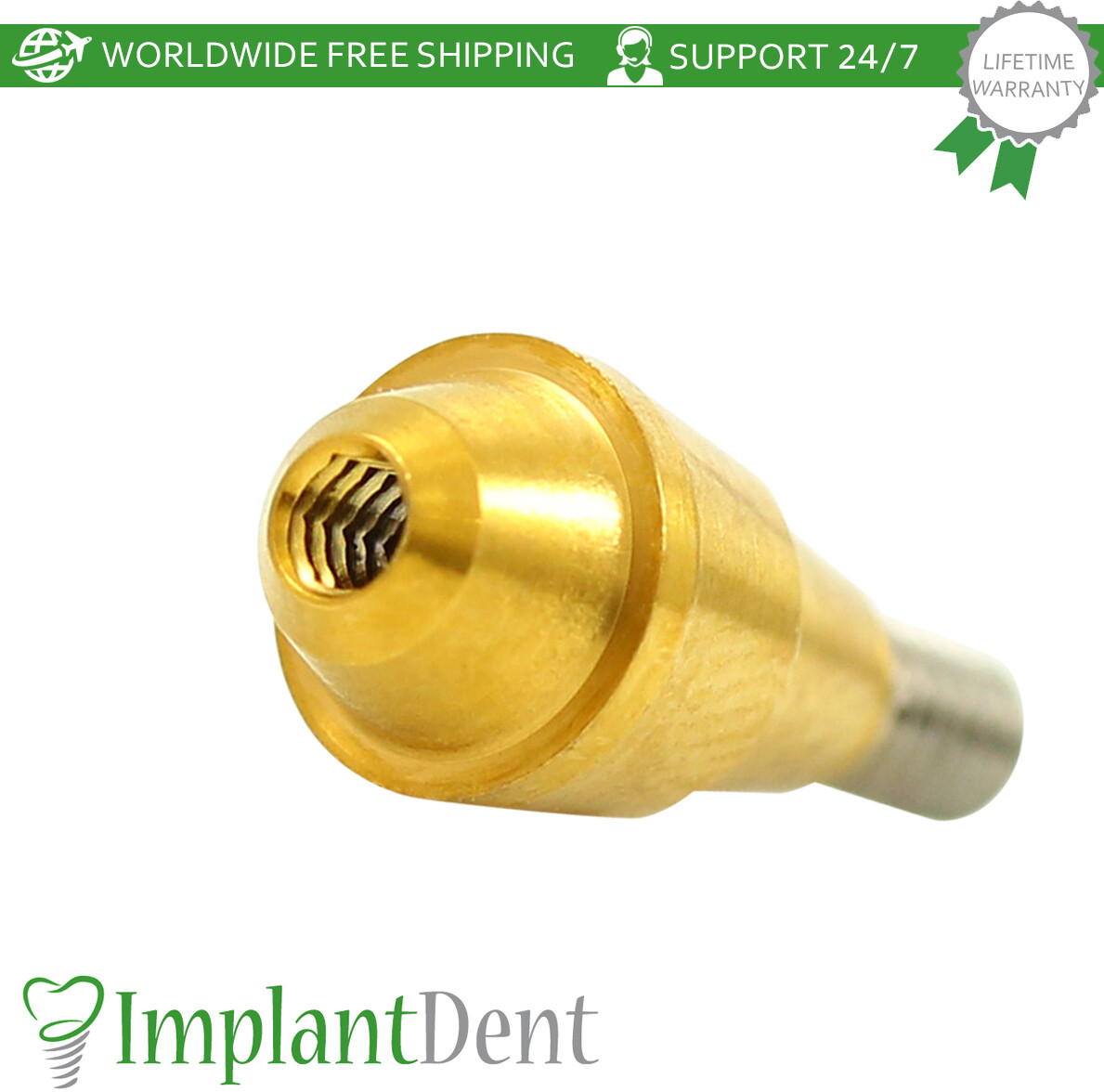 1x Dental Straight Multi Unit Titanium Sleeve Set Regular Platform Hex 2.65mm