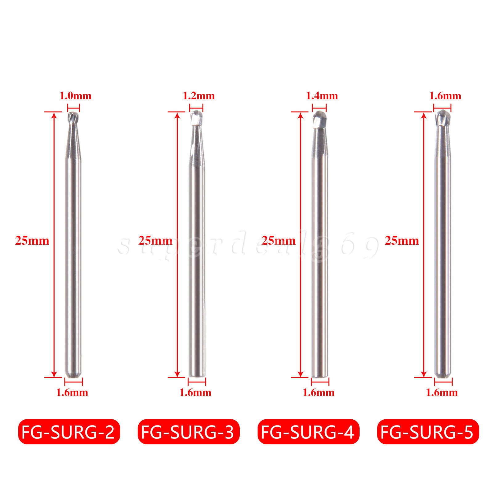Dental Burs Carbide Surgical High Speed Fissure Round FG SURG 701 330 556 558