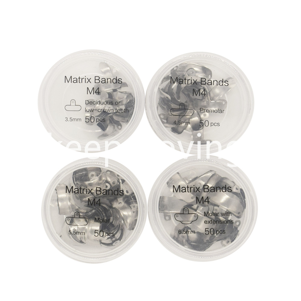 1 Box (50 pcs )Dental Sectional Contoured Metal Matrices Matrix Bands Refills