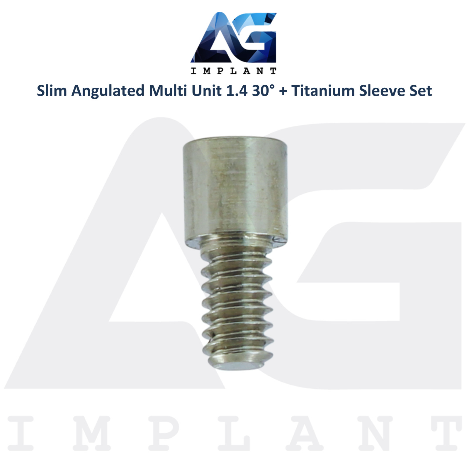 5 Angulated Multi Unit 1.4 Prosthetic 30° Titanium Sleeve Slim Int Hex 2.0mm