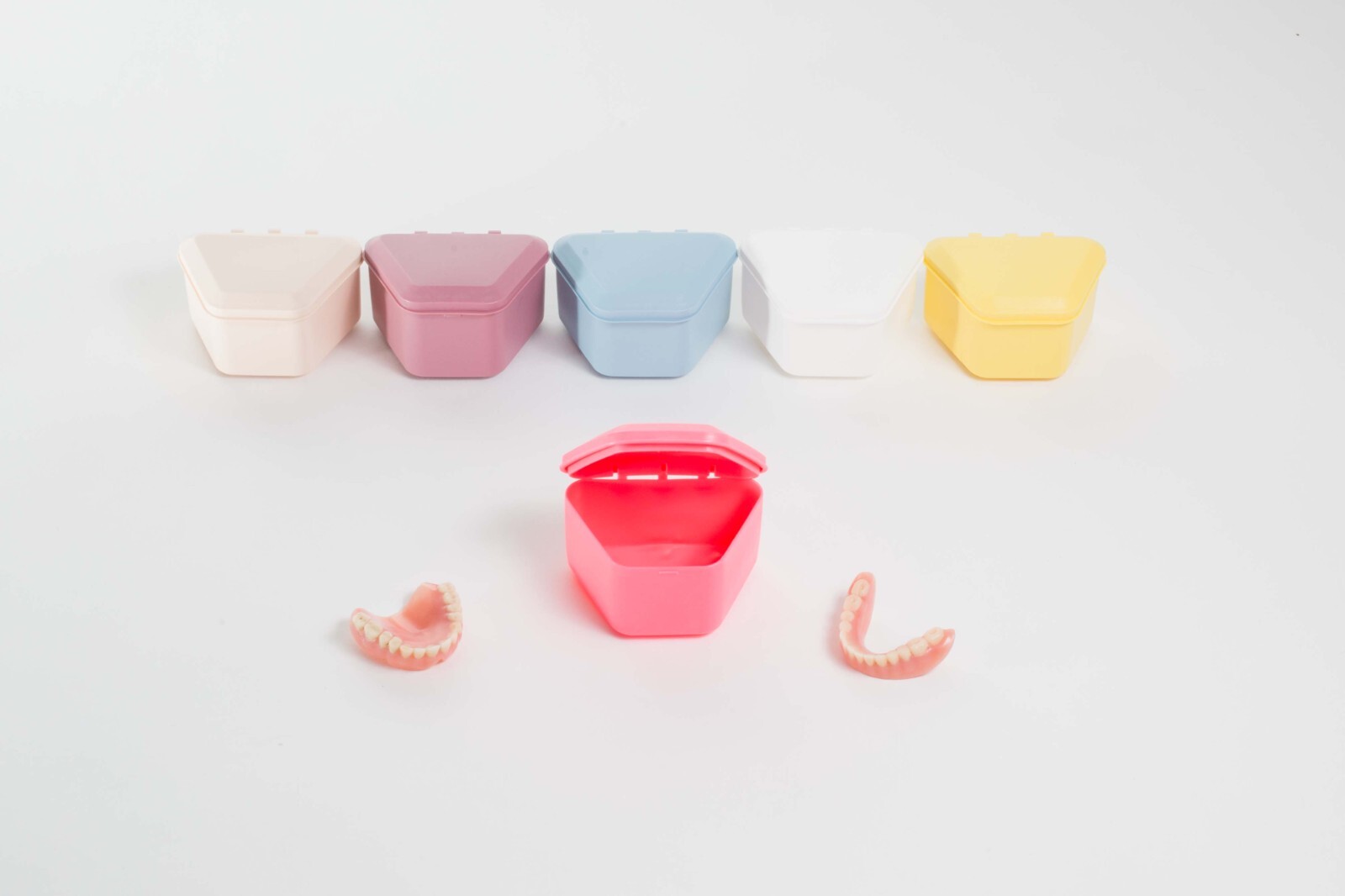 Dental Denture box case carrier assorted color 12PK Made in the USA