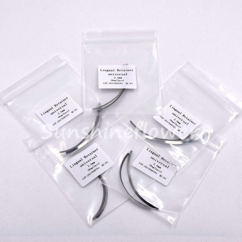 2pcs/Pack Dental Orthodontic Universal Lingual Retainers Mesh Base 1.2mm/2.0mm