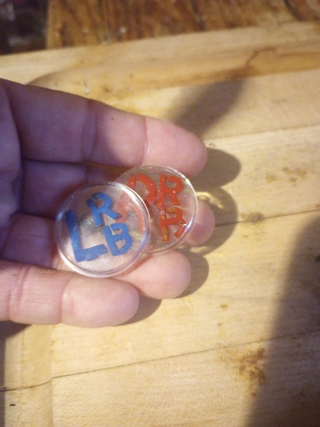 Xray Markers With Initials RB Red And Blue One Set