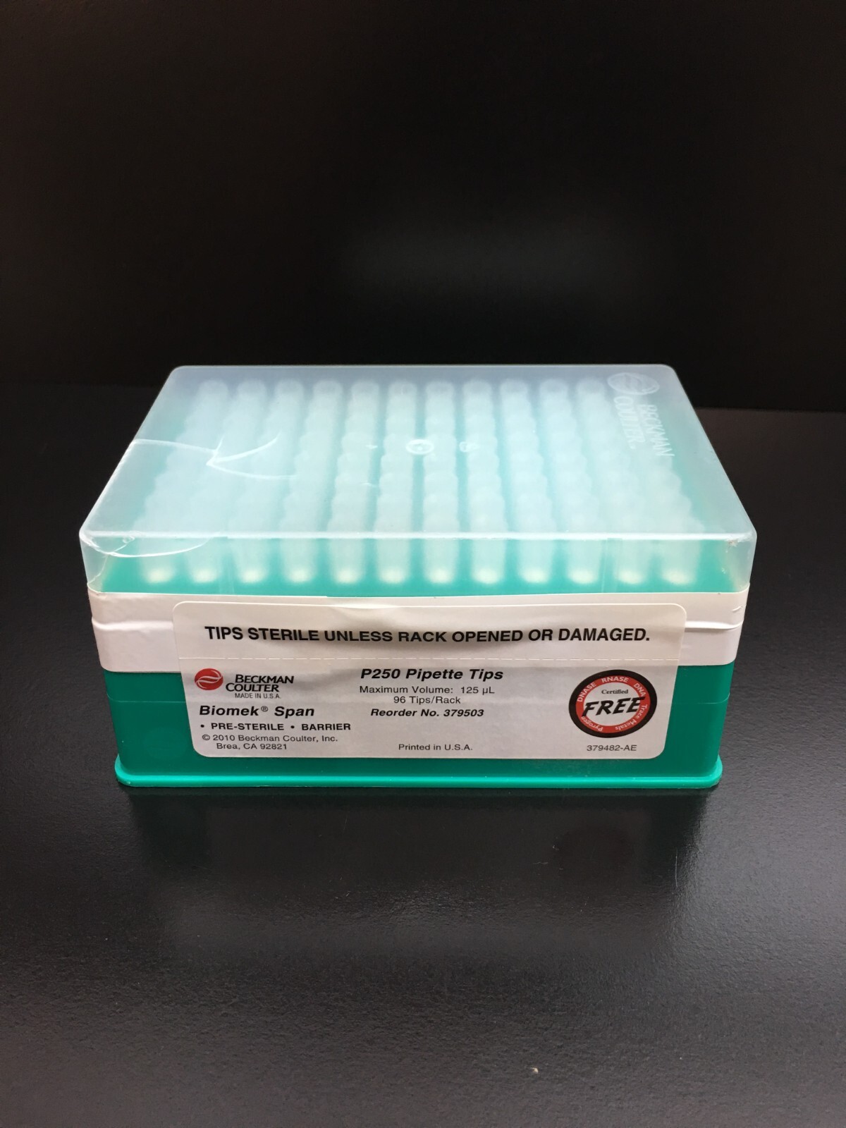 Beckman Coulter REF 379503 Pipette Tips P250 125uL Biomek Span