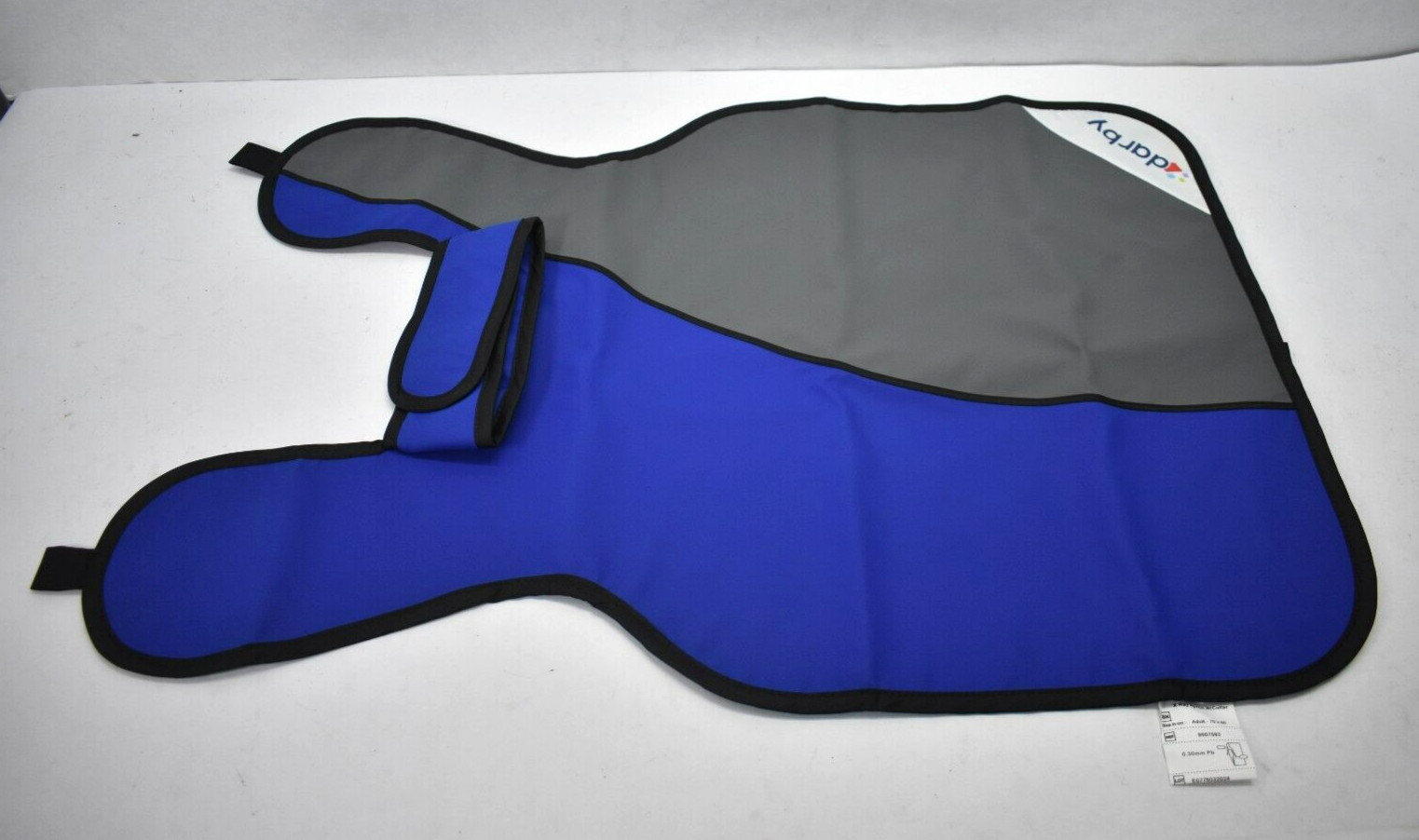 Darby Adult Style X Ray Apron Vinyl w Collar 2 Tone Blue/Gray 70×60 9507593
