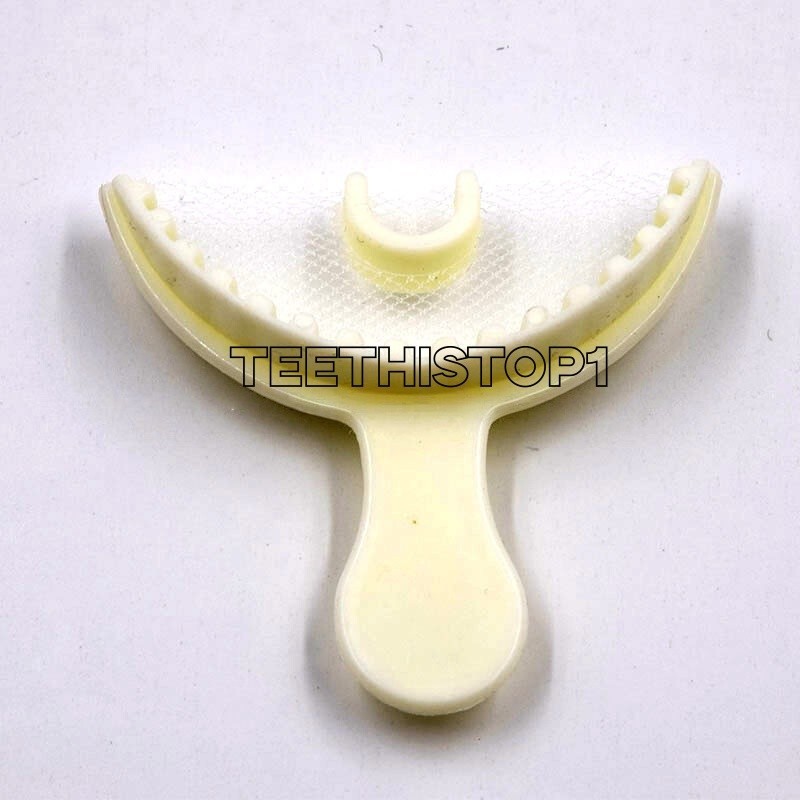 50 Pcs/Pack Anterior Bite Registration Tray Dental Disposable Triple Trays