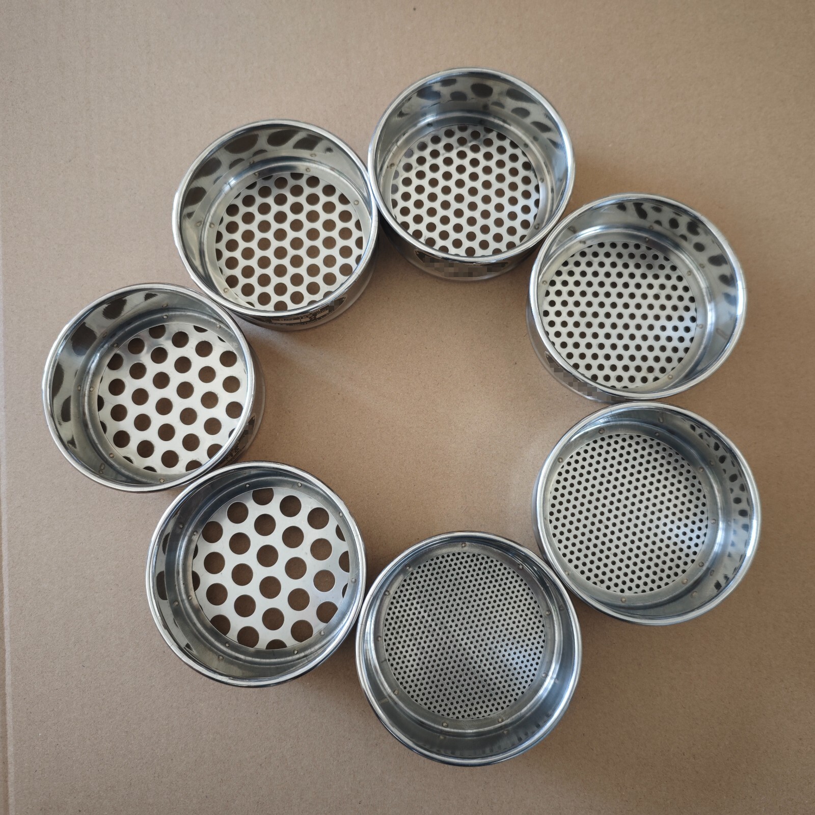 4in Round Hole Integrated Lab Test Sieve Dia 10cm Stainless Metal Filter