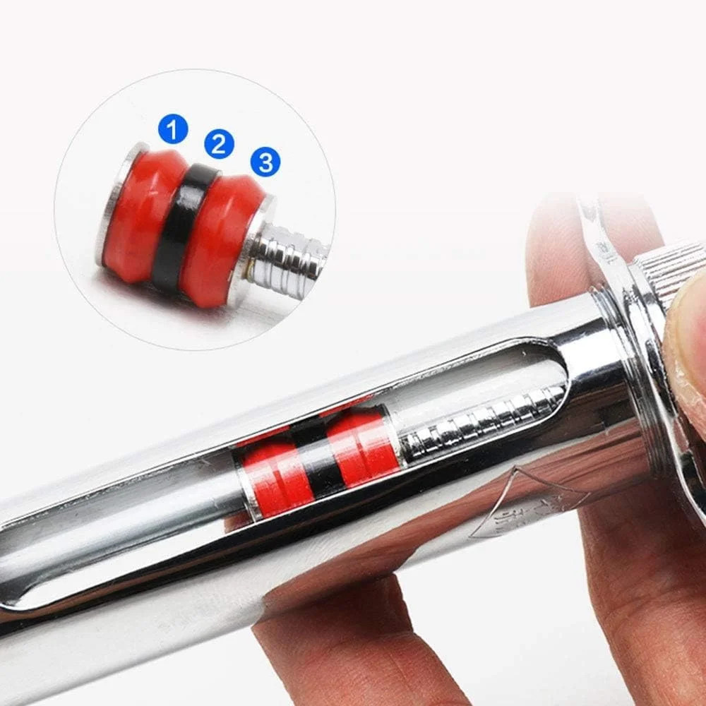 10/20/30/50ml Metal Automatic Veterinary Syringe Adjustable Dose Vaccine Injecti