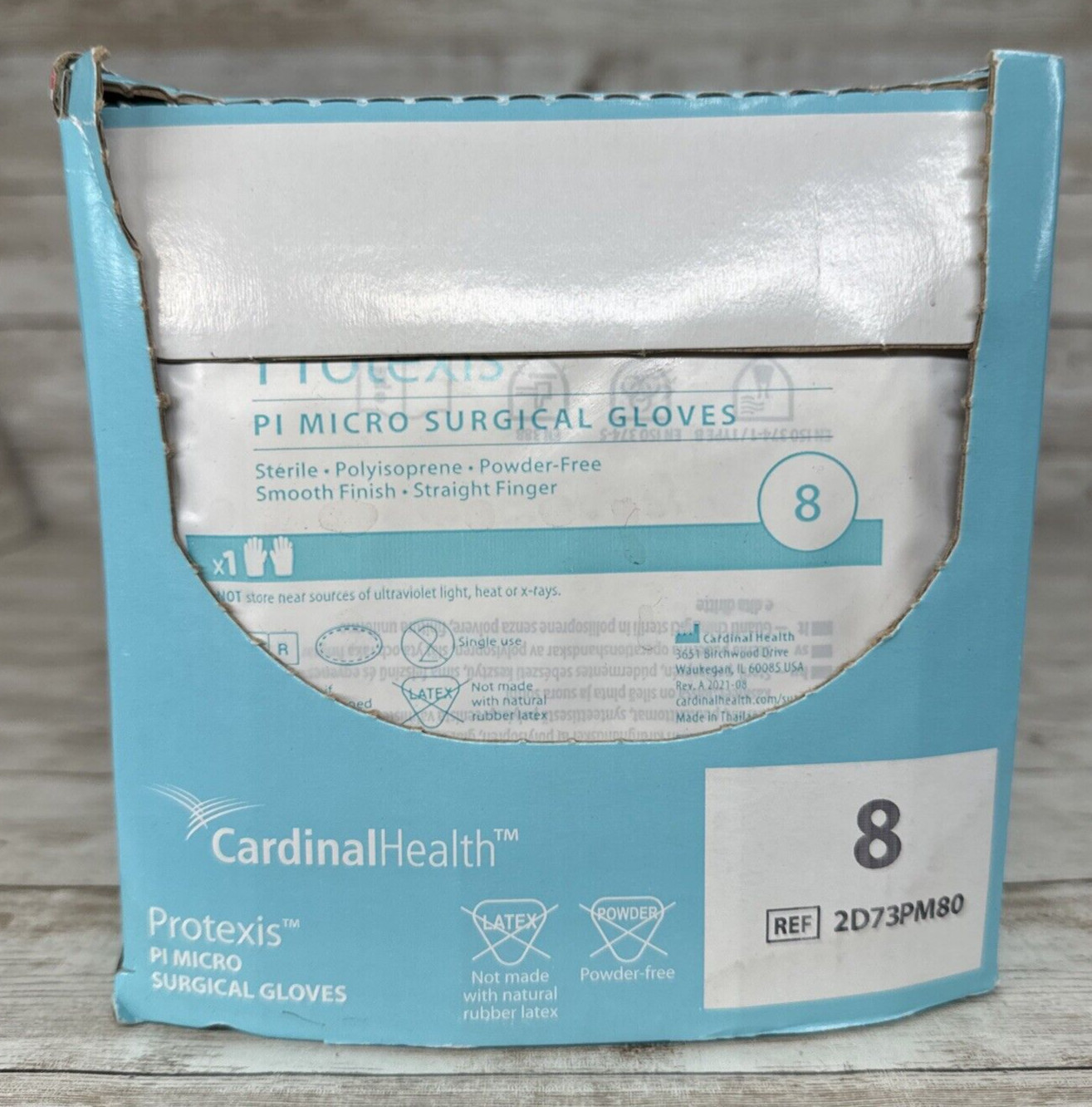 Protexis PI Micro Surgical Gloves Sterile Cardinal *OPEN BOX* Size: 8 Exp: 03/26