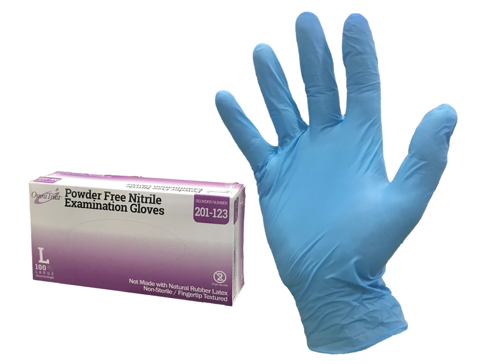 Blue Nitrile Medical Exam Gloves Powder Free XS, S, M, L, XL – 10 to 1000 Count