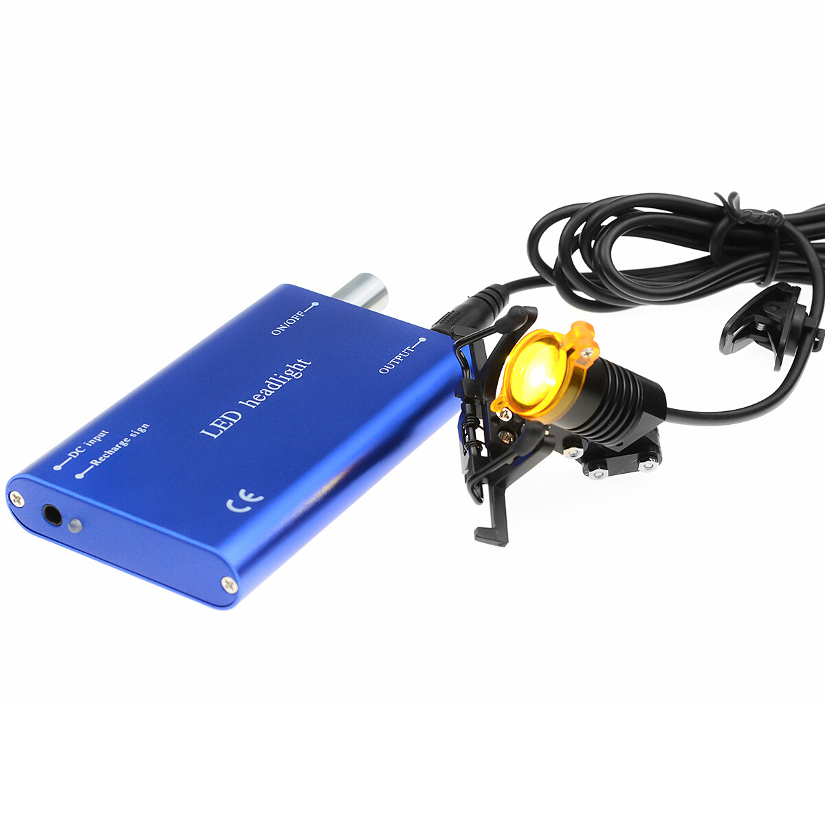 3W Dental Metal Clip LED Headlight High Power Lamp with Light Shield Blue
