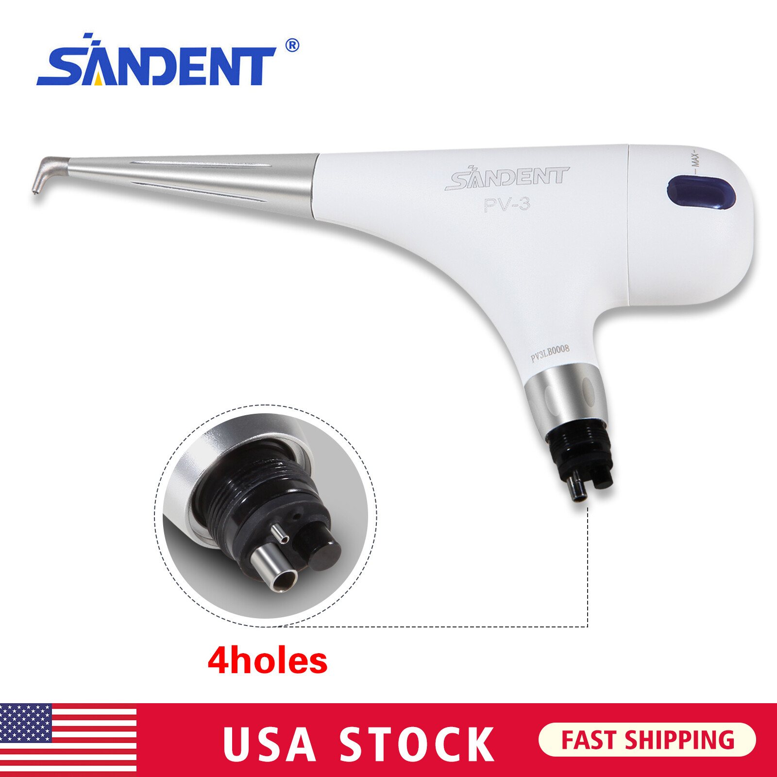Dental Air Flow Teeth Polisher Prophy Handpiece Air Flow Handy 4 Hole / 2 Hole