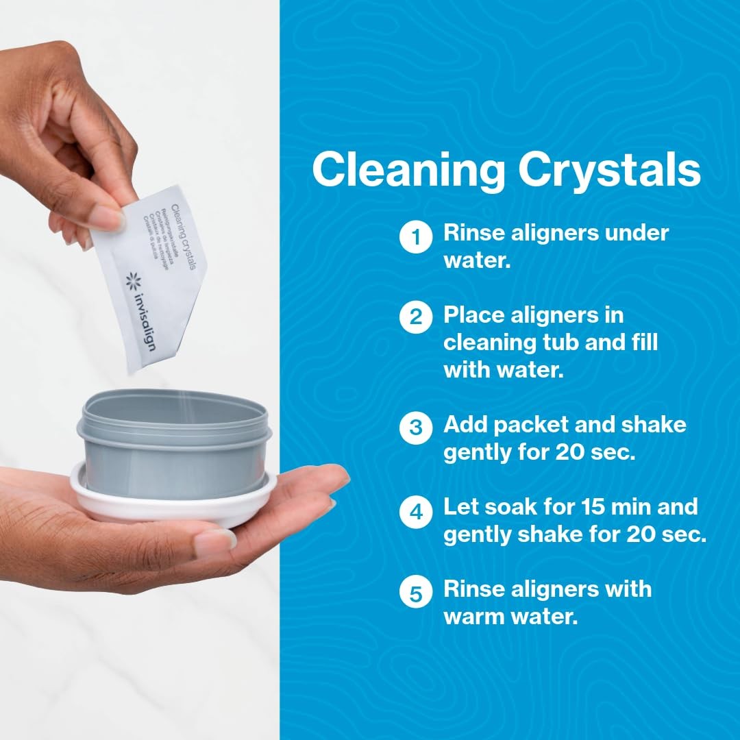 INVISALIGN Cleaning Crystals for Clear Aligners and 50 Count (Pack of 1)