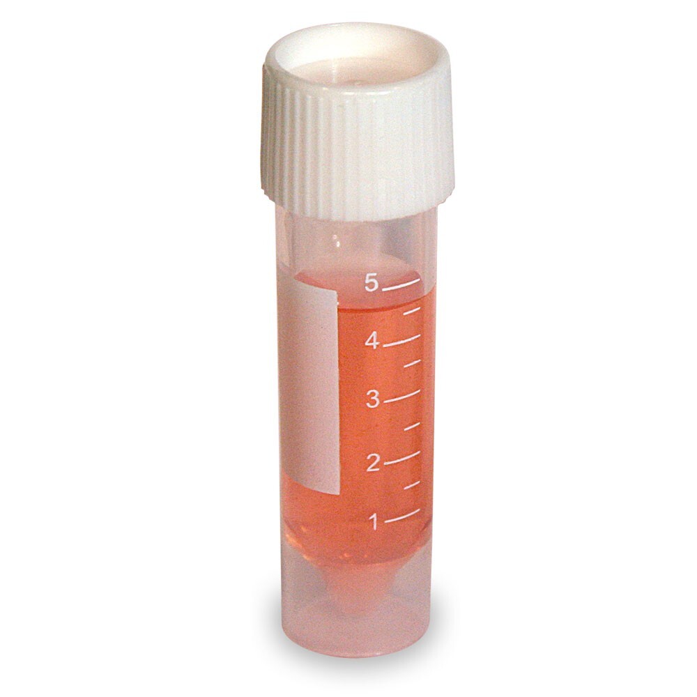 Globe Scientific 5mL Self-Standing Transport Tubes w Printed Graduations 500ct