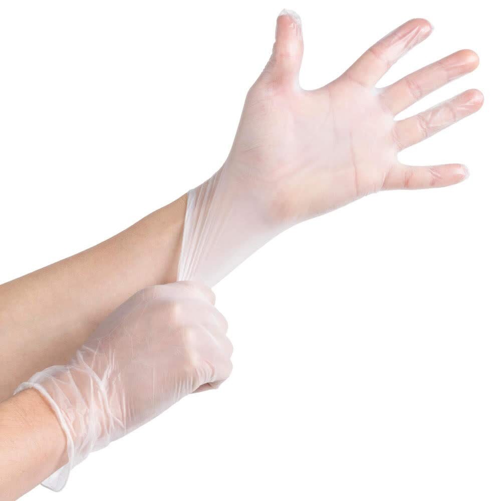 MedPride Medical Examination Vinyl Gloves,N/S Powder Free, Medium-100 Gloves/Bx