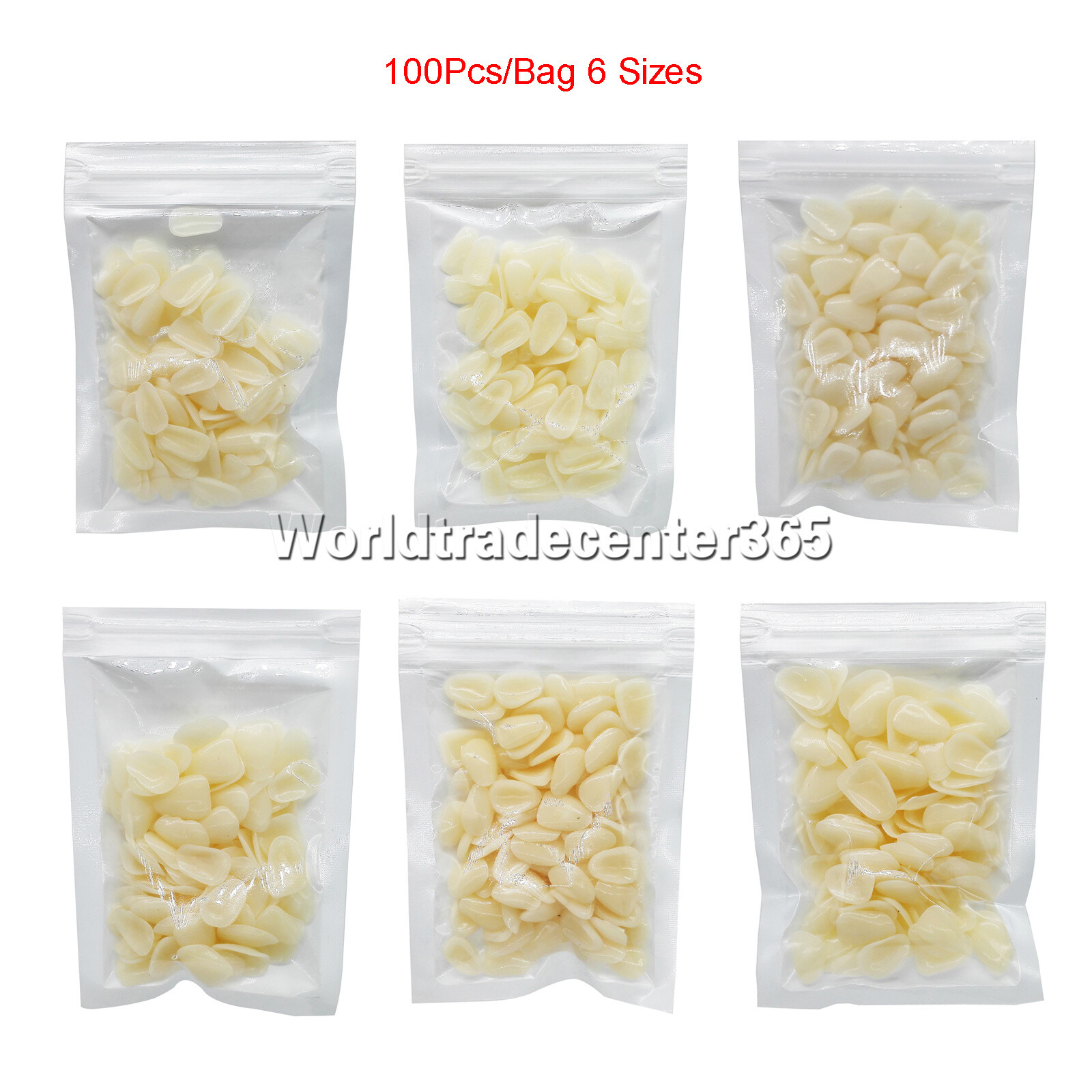 100Pcs/Bag Dental Componeer Composite Resin Veneer Upper Anterior Teeth A1/A2/A3