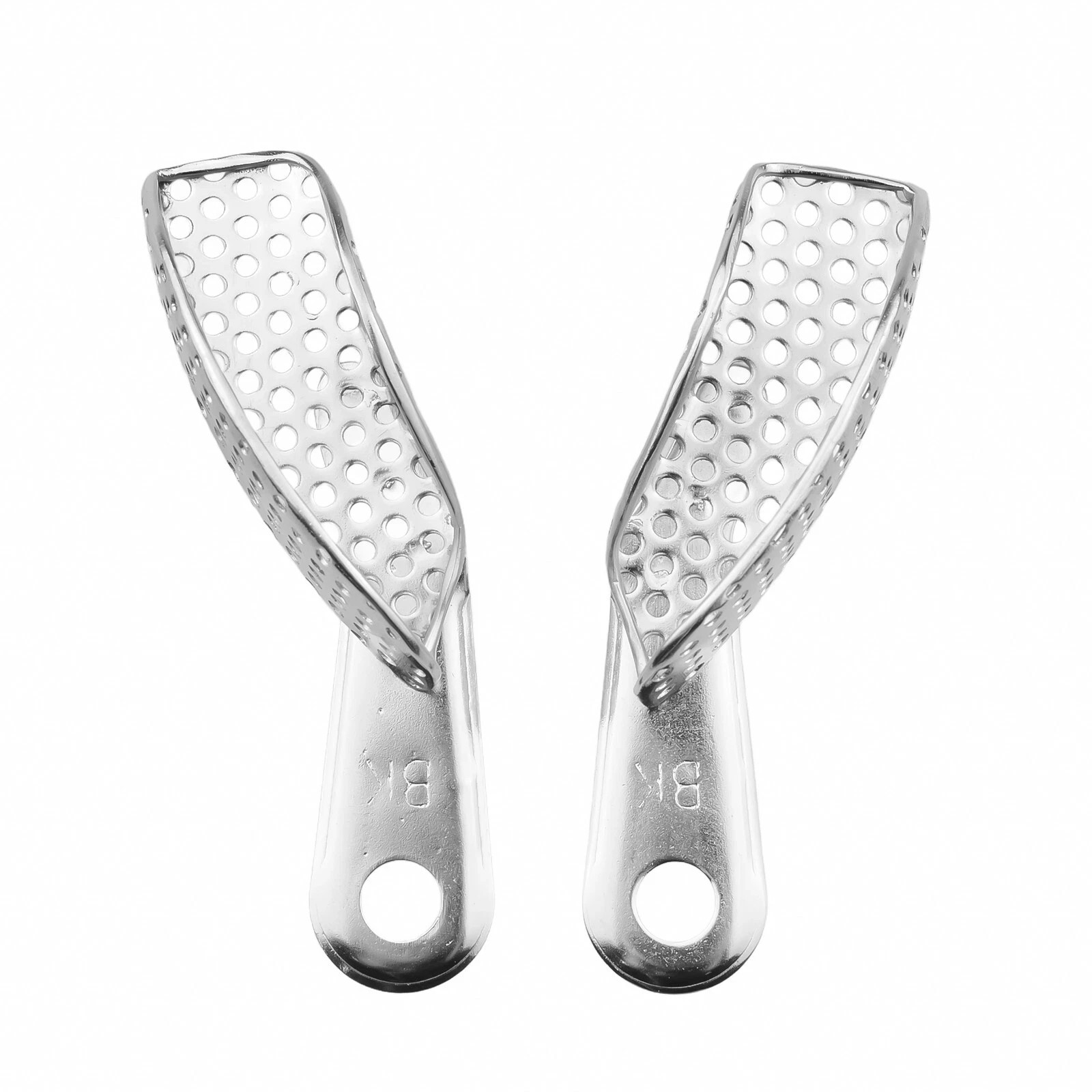 Dental Stainless Steel Metal Impression Trays Partial Set Perforated Quadrant