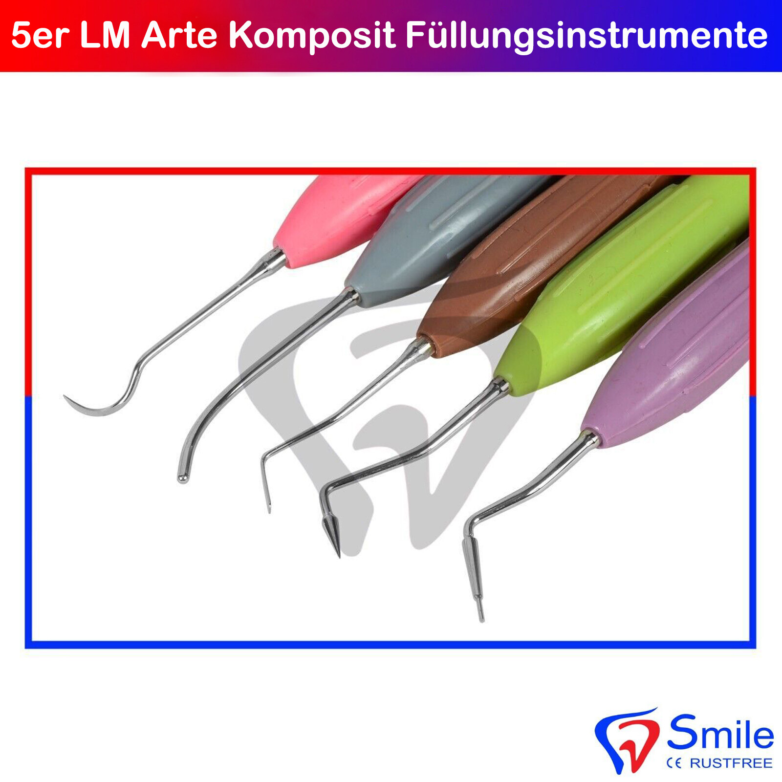 Filling Instrument Composite 5 Pack LM Arte Dentist Conservative Modeling