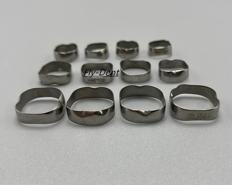 4 pcs/set Dental Orthodontic 1st Molar Plain Band Single Bands Brace Size 29-44+