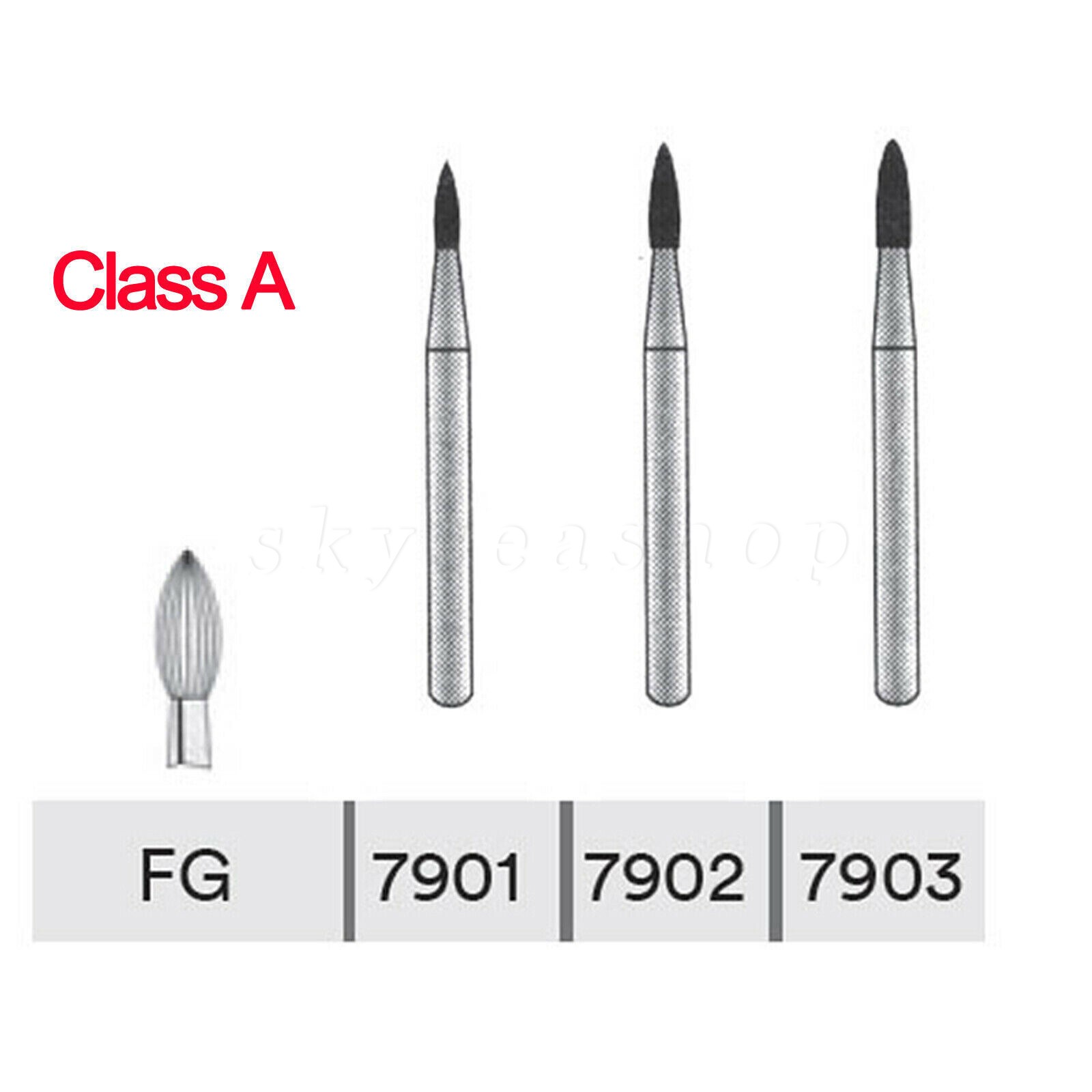 Dental Bur Trimming & Finishing Gold Burs Carbide Burs FG 7901 /7902 /7903