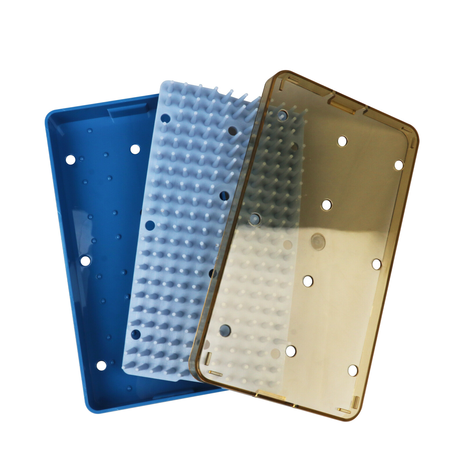 Silicone Sterilization Tray Disinfection Case Autoclavable Box L/M/S Instruments