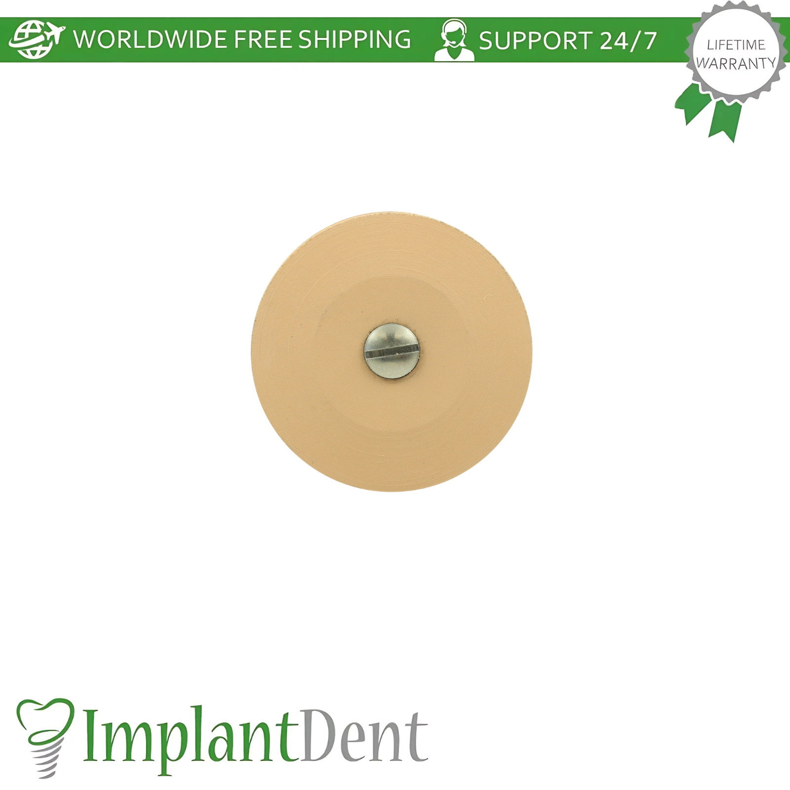 MDT Disc Zirconia Polisher Bur Ø26x2mm Achieves High-Gloss Finish on Restoration