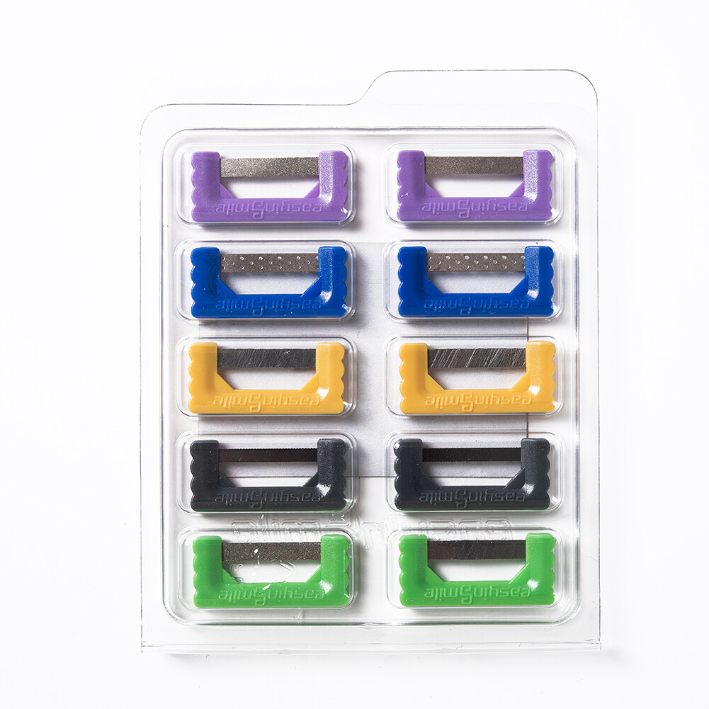 10Pcs Orthodontic Interproximal Reduction Enamel Kit Dental IPR Strips Ortho Saw