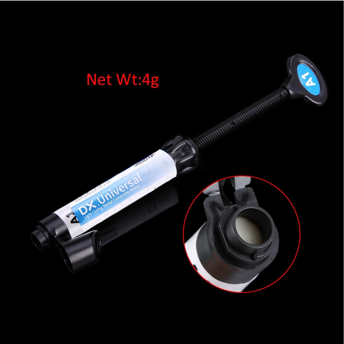 1Sets DENTEX Universal Dental Light Cure Hybrid Composite Resin A1 Shade 4g