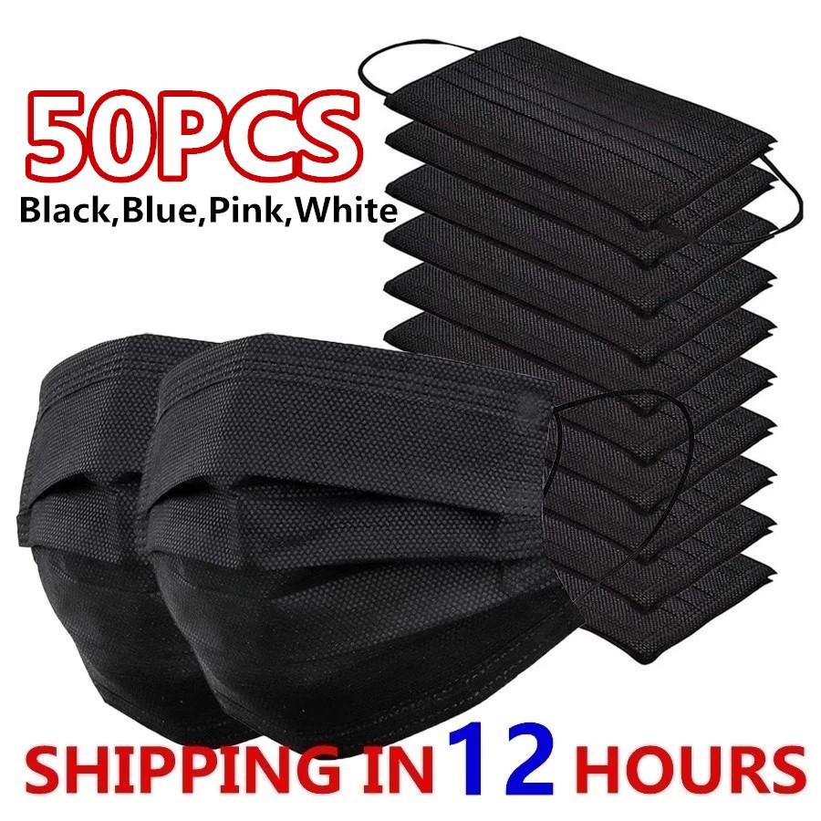 White Disposable 3 Layer Face Masks Anti Dust Protective Melt Blown