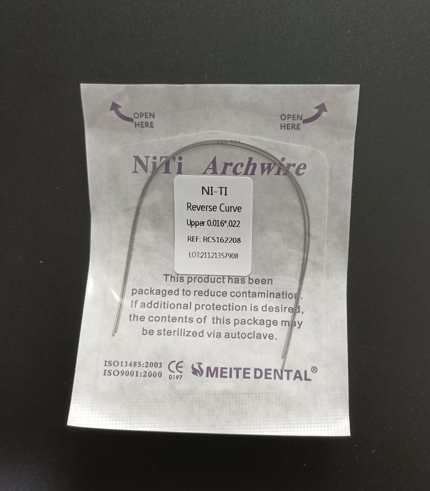 20Pack Dental Orthodontic Reverse Curve Arch Wire Niti Super Elastic Rectangular