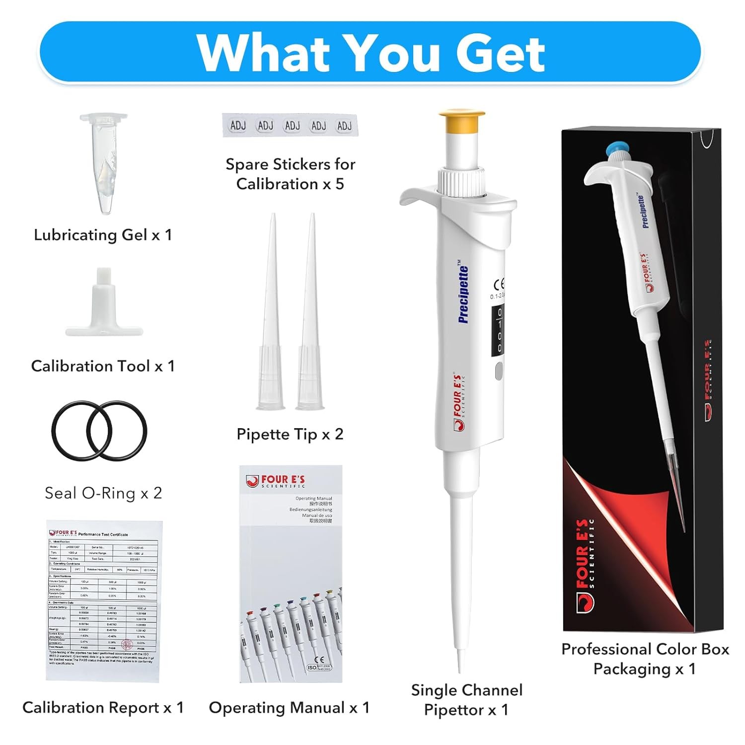 Adjustable Volume Pipette Single Channel Micropipette High Precision Pipettor US