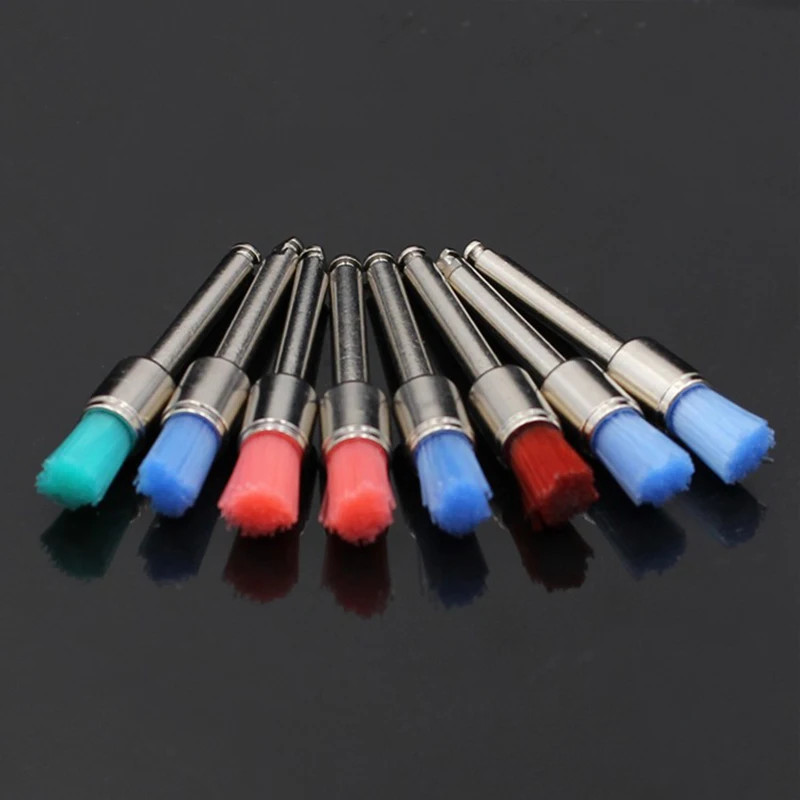100Pcs/Box Dentistry Polishing Brush Nylon Flat Head Latch Teeth Polish Prophy B