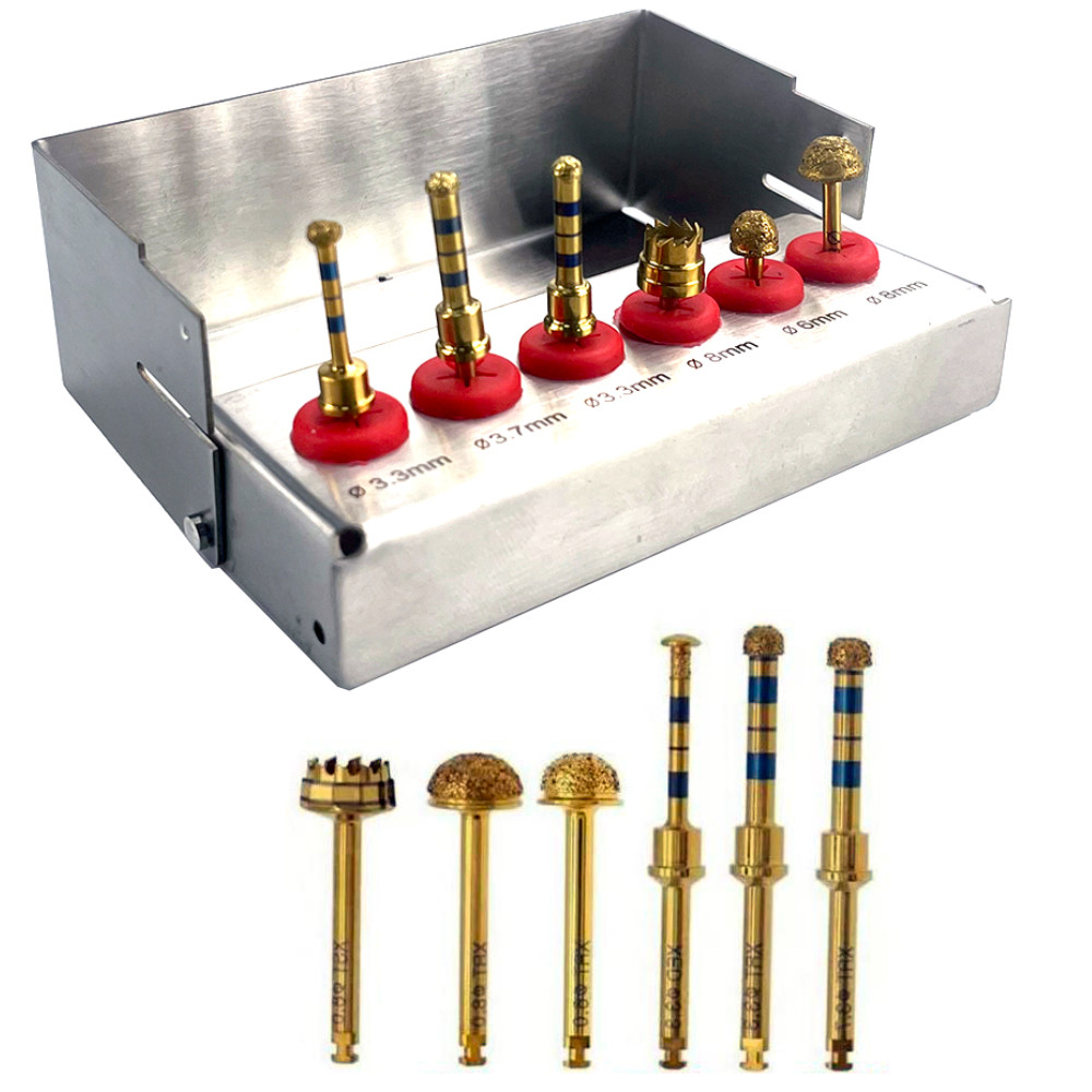 Lateral Approach Bur Sinus Lift Kit Dental Implant Diamond Golden Plastic Box