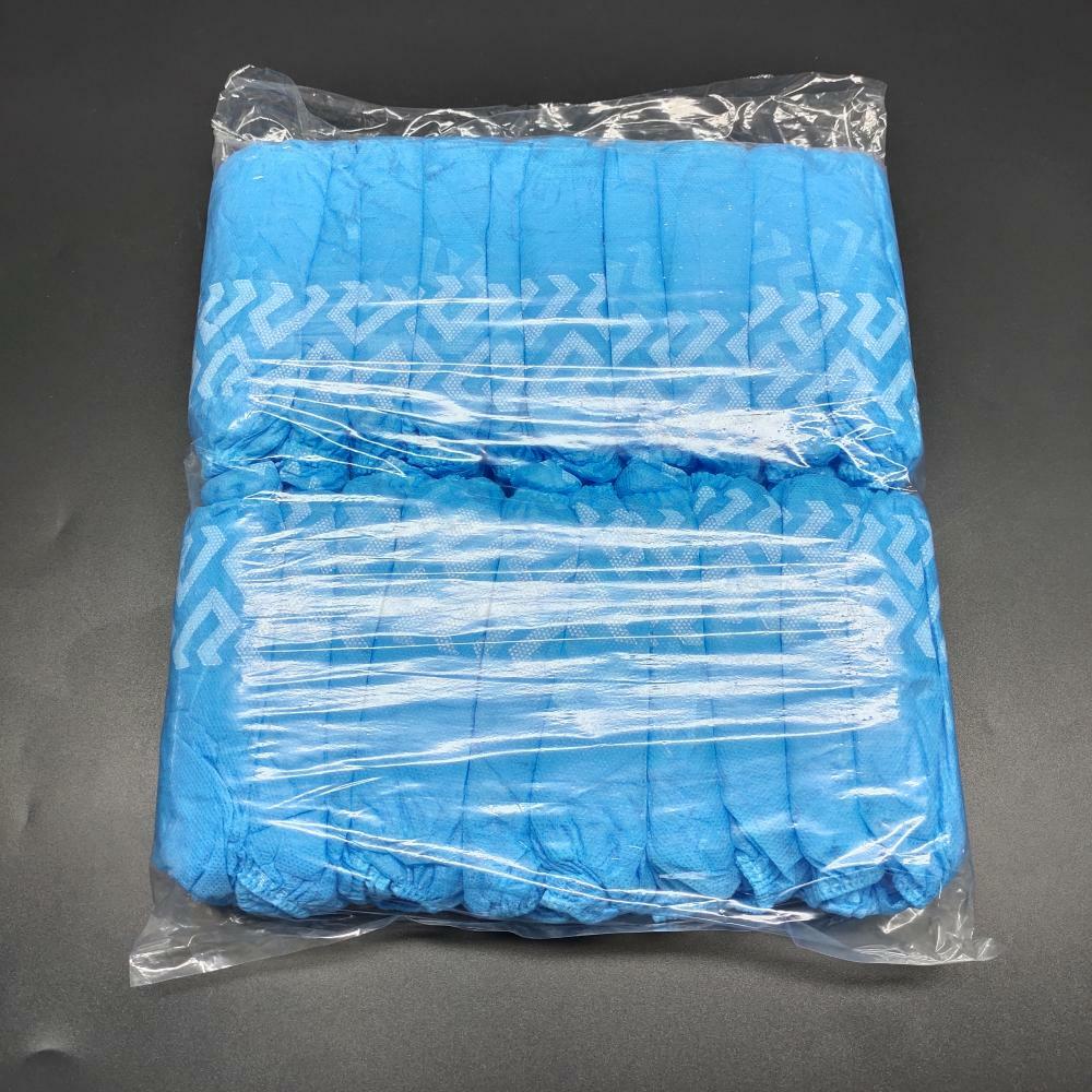 Disposable Shoe Covers Non-Woven Non-Slip Blue Color 100pcs/pk