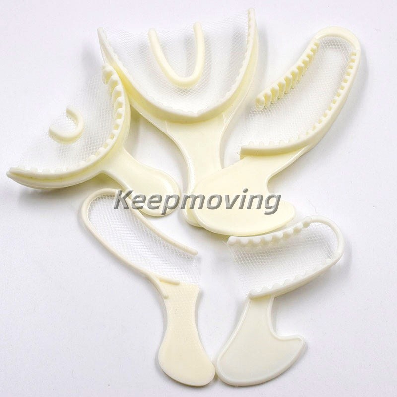 10Pcs/set Dental Plastic Disposable Impression Trays Central Supply Denture U/L