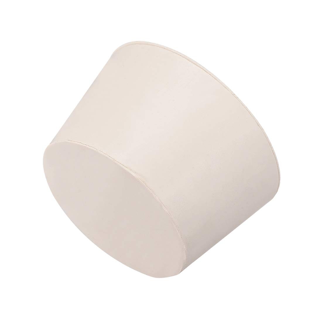 uxcell White Tapered Shaped Solid Rubber Stopper for Lab Tube 46x56x34mm