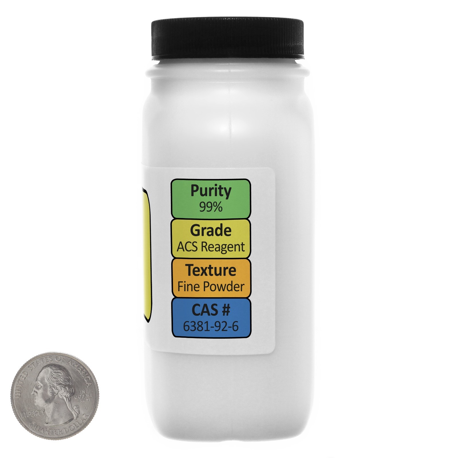 Disodium EDTA [C10H14N2Na2O8] 99% ACS Grade Powder 6 Oz in a Bottle USA