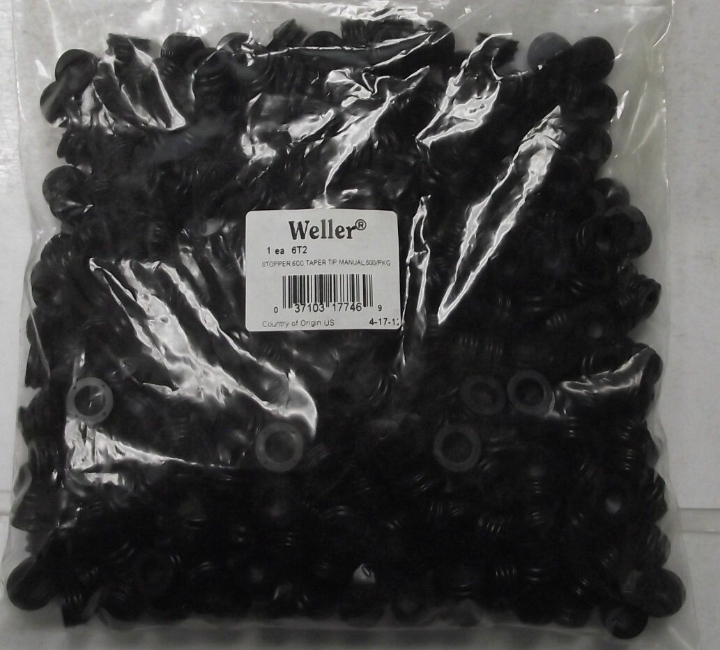 Weller 6T2 Stopper 6cc Taper Tip Manual 500/Pk 1 Case USA