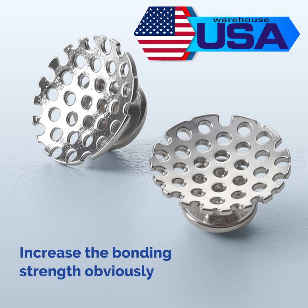 50pcs AZDENT Dental Orthodontic bondable Lingual Buttons Round Base With Hole