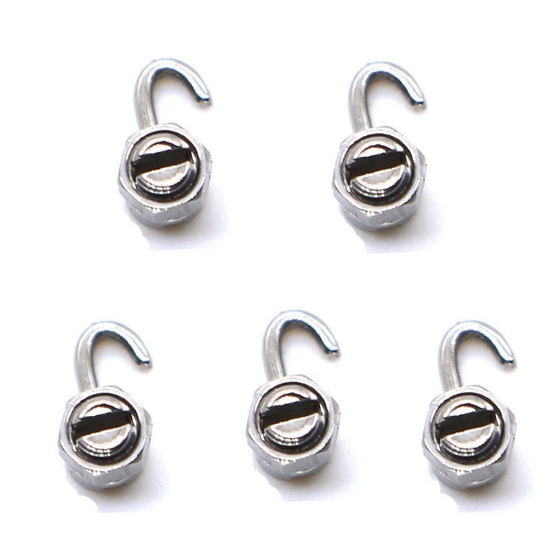 Dental Crimpable Hooks Stops Stainless Steel Hook Arch Wire Stop Lock Left/Right