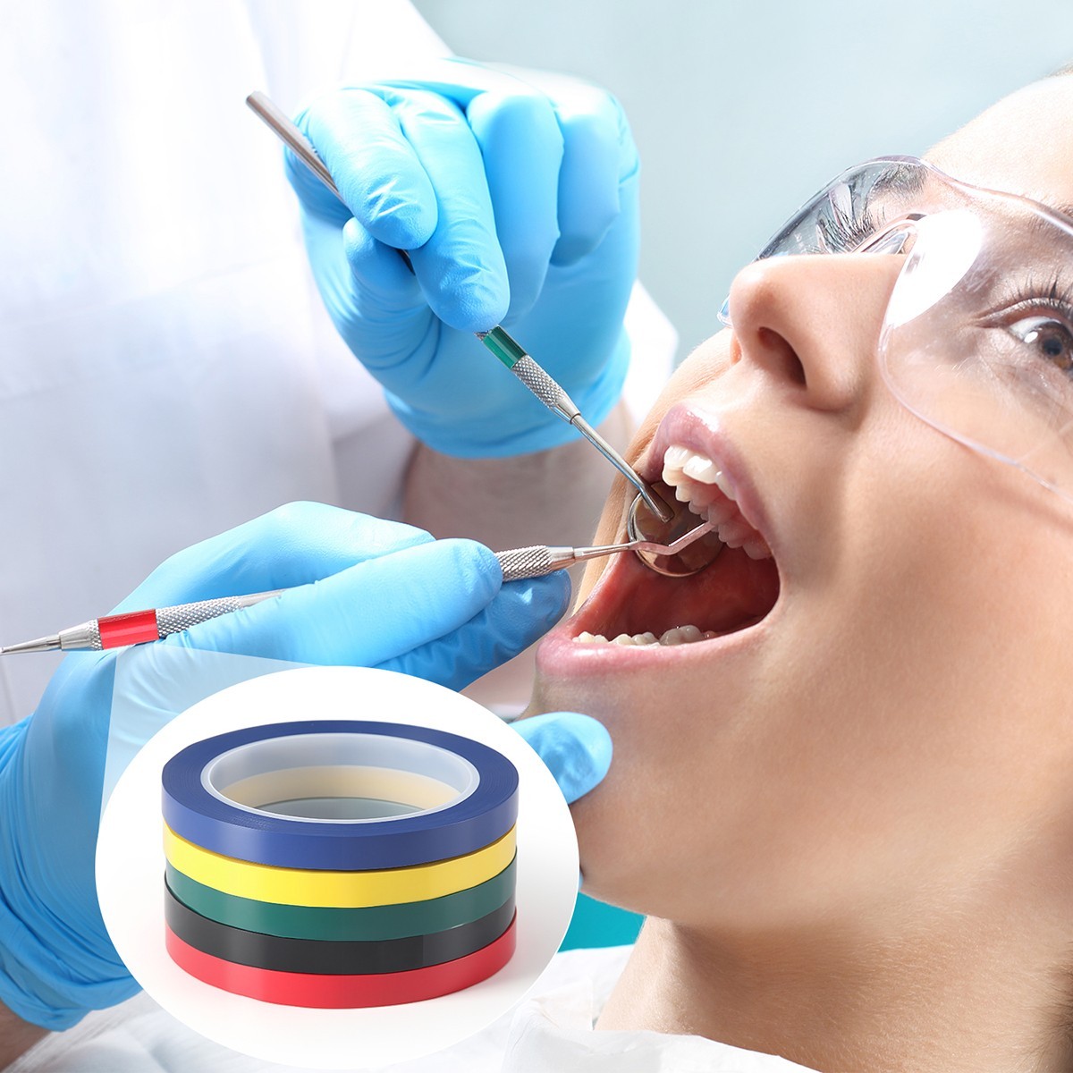 Dental Medical Adhesive Tape Autoclave Instruments Procedure Tray Sterilization