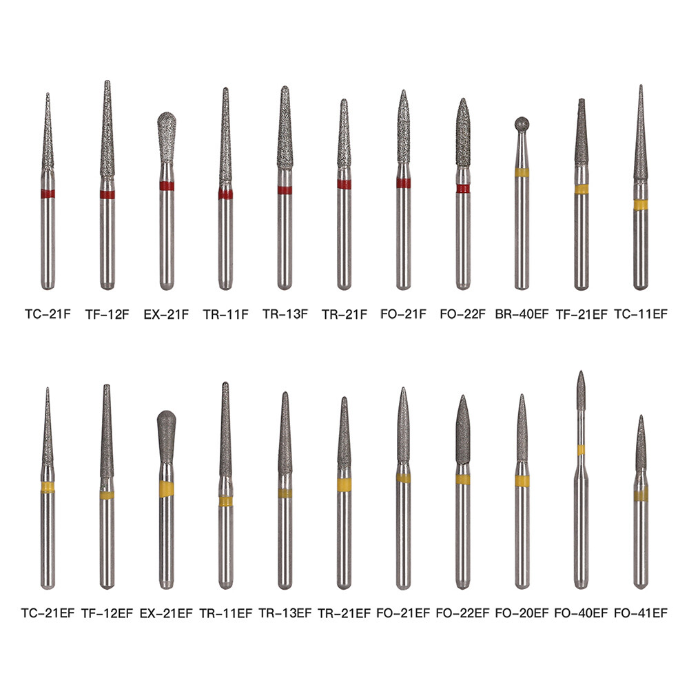 1000pcs/200Box AZDENT Dental Diamond Burs For High Speed Handpiece Friction Grip