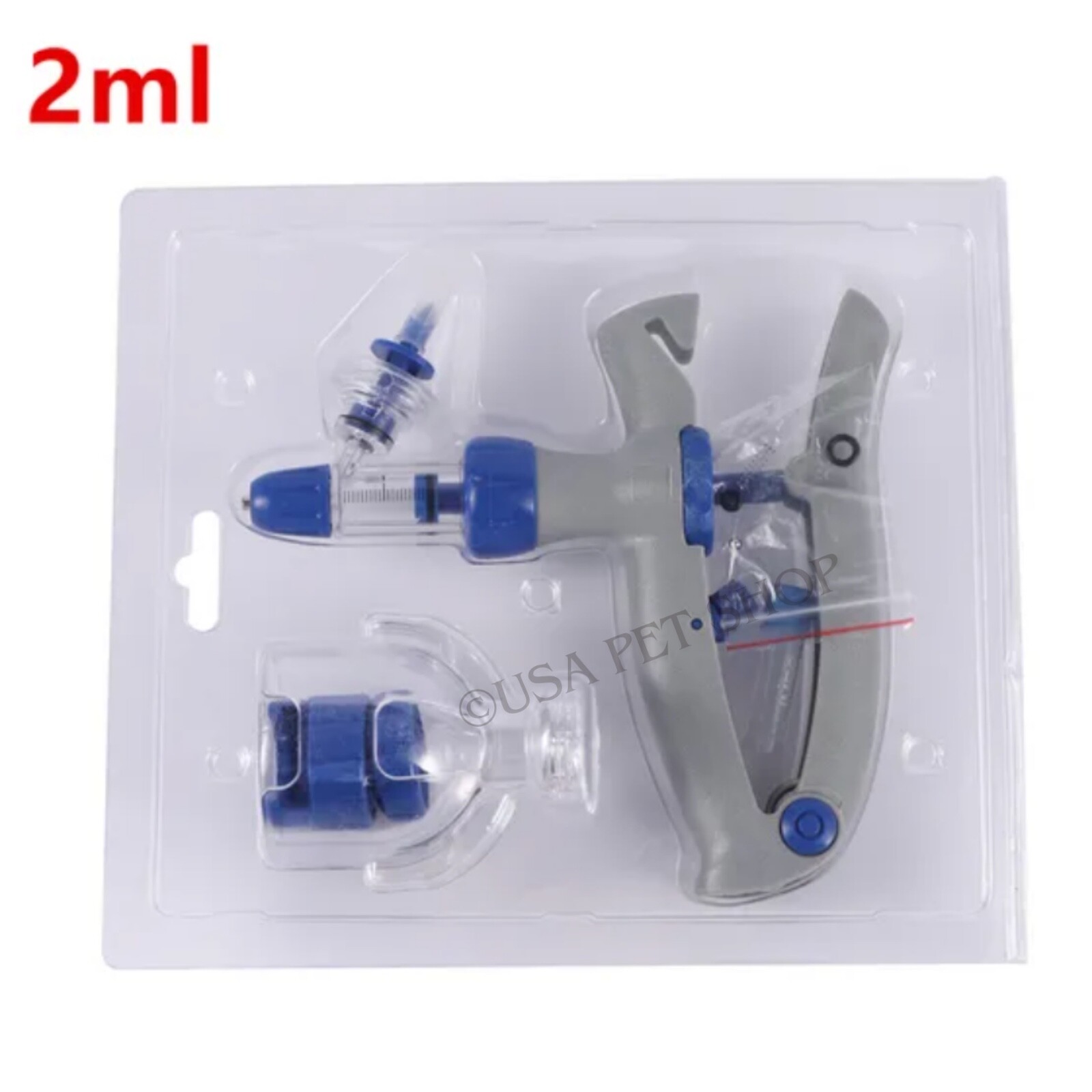 Veterinary Vaccine Syringe Adjustable Injection Device for Pig Cattle Sheep