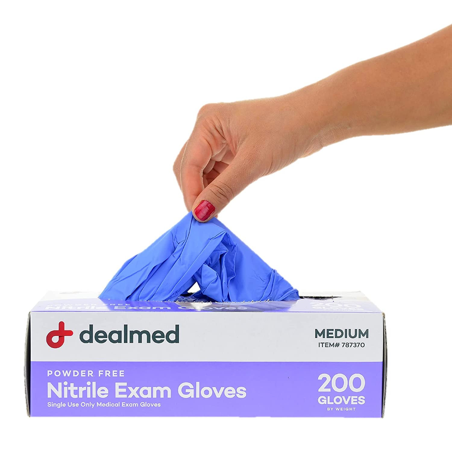 Nitrile Grade Exam Gloves, Disposable, Latex-Free, Medium (200 Ct.)