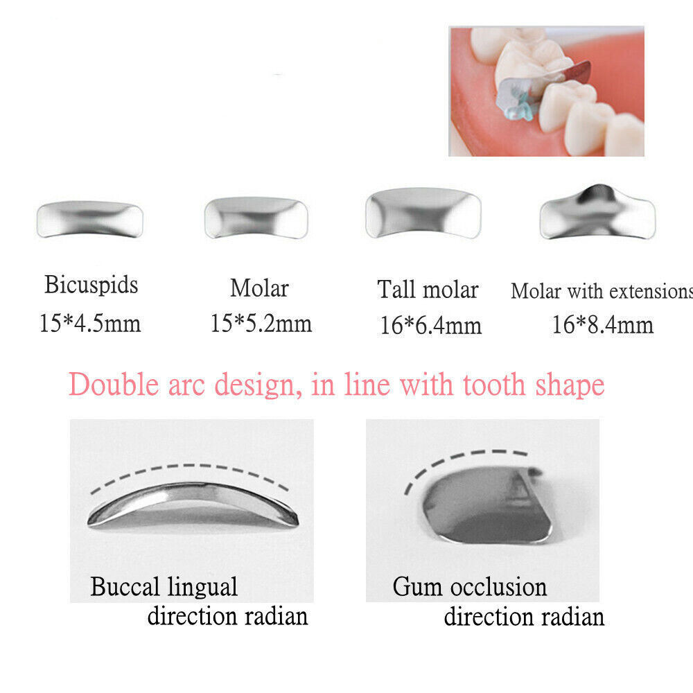 Dental Sectional Contoured System Matrices Matrix Bands Resin Refills Ring Clamp