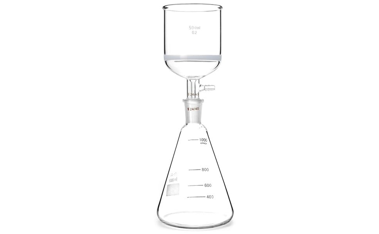 500ml Buchner Funnel & 1000ml Erlenmeyer Flask Set 24/40 Joint Lab Glassware Kit