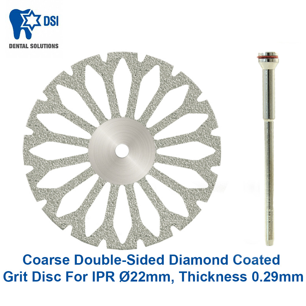 DSI Flexible Diamond Separator IPR Disk Ø22mm Double Sided Coarse Thick 0.29mm