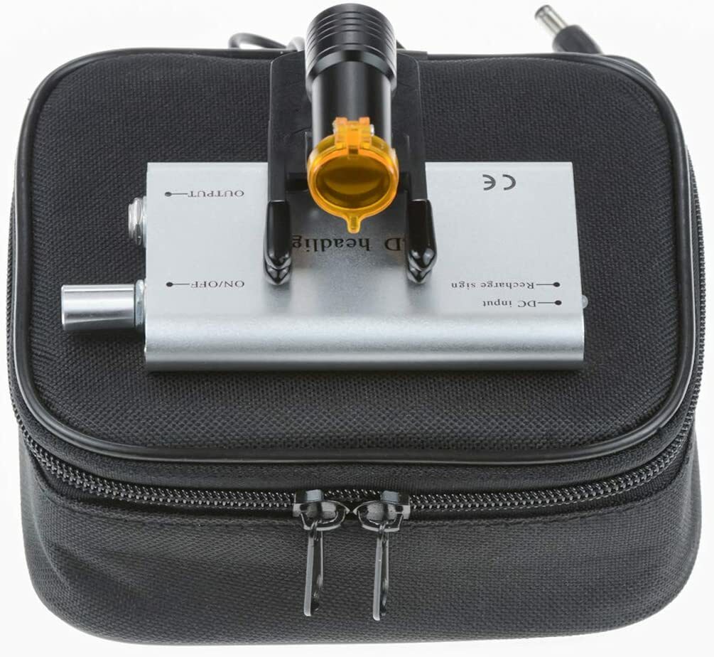 Dental Medical 5W LED Head Light with Filter Clip-on Head Light Silver US STOCK